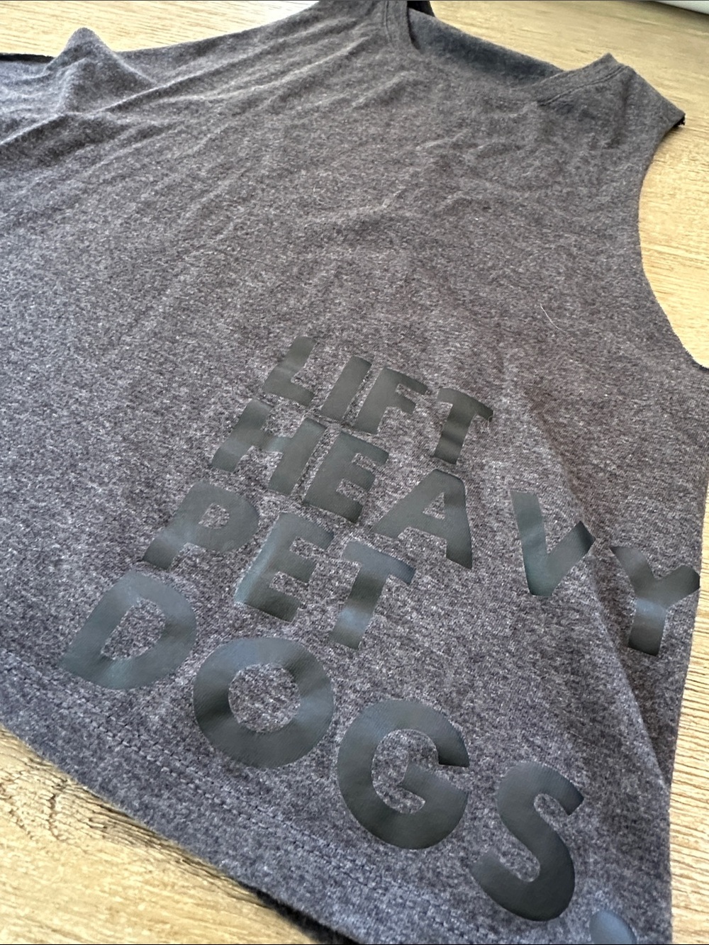 Lift Heavy Pet Dogs  Graphic Muscle Tank Top - Gray